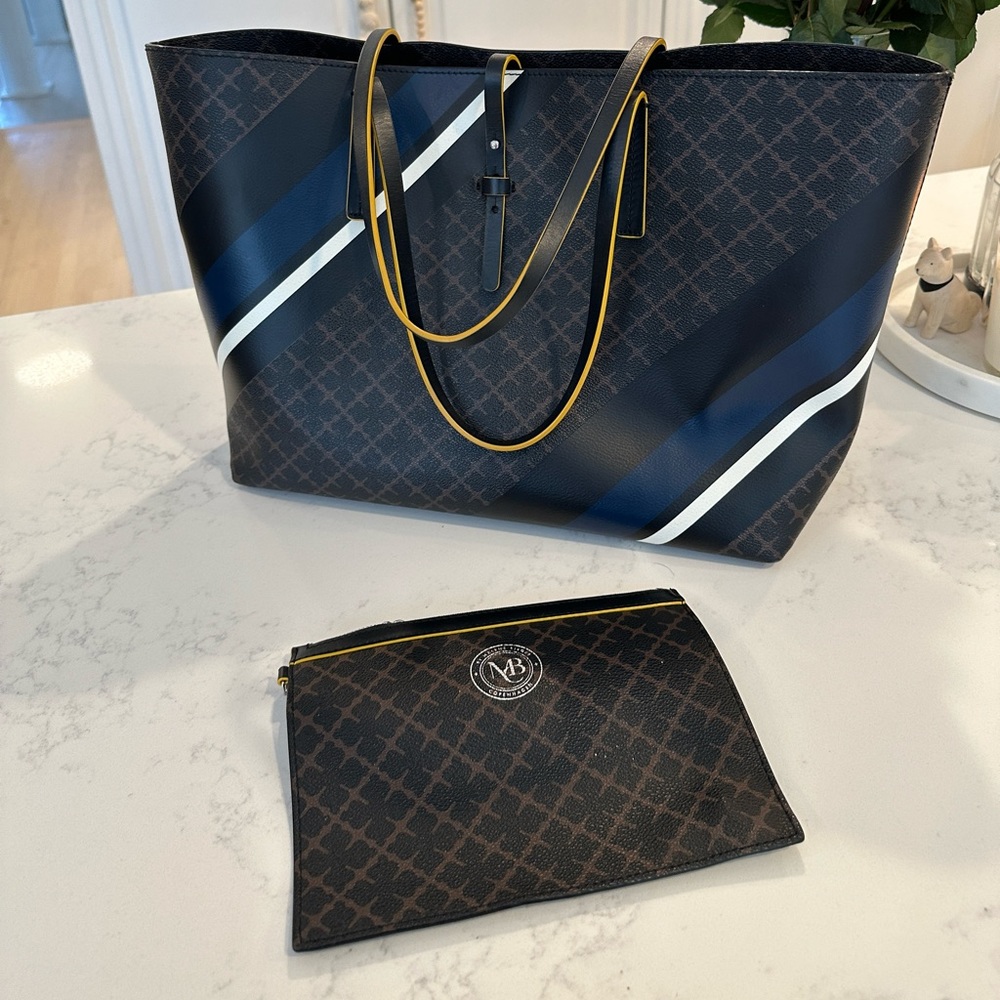 By Malene Birger coated canvas tote with matching pouch.